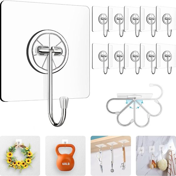 Other - New 10 pack Wall Hooks for Kitchen Organization and Storage